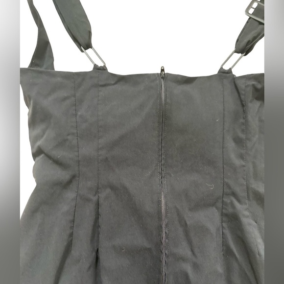 Unique Vintage Black Fitted Pencil Dress with Adjustable Straps – Size L (10–12) - Picture 8 of 13